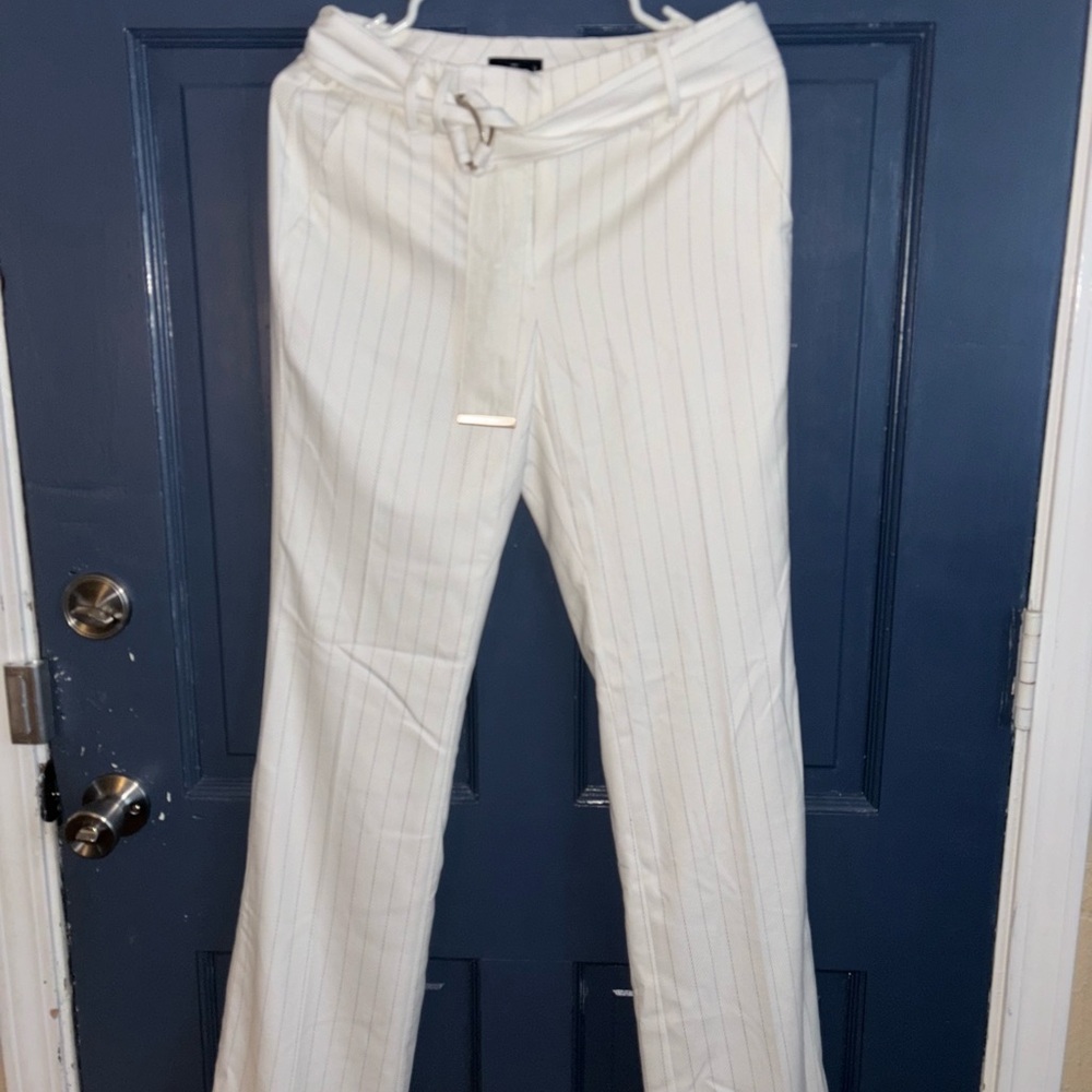 Women’s White Pinstripe Pants by The Boot
